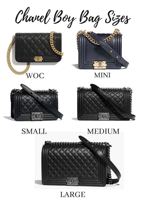 chanel boy bag length